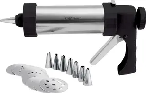 Biscuit press KingHoff KH 1363 with 8 shaping discs — manual cookie extruder