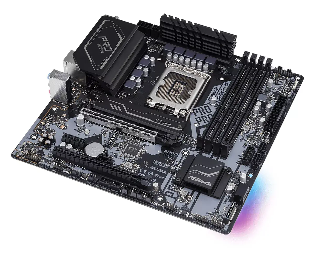Материнская плата Asrock H670M Pro RS, 90-MXBHK0-A0UAYZ Photo 3