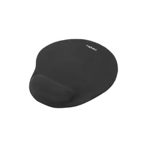 Mouse pad NATEC Marmot Black with gel wrist rest, fabric surface 245×225×22 mm