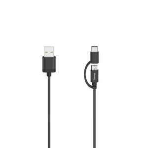 USB cable Hama 00200616 0.75 m USB A USB C/Micro-USB A Black
