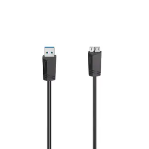 Hama USB cable 0.75 m Micro-USB A USB A Black 5 Gbit/s