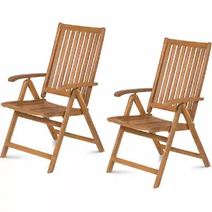 Fieldmann FDZN 4001 T Adjustable Folding Garden Chairs, 2-Piece Set
