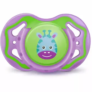 BAYBY Dummy 6+ ortodontisks silikona knupītis ar vāciņu