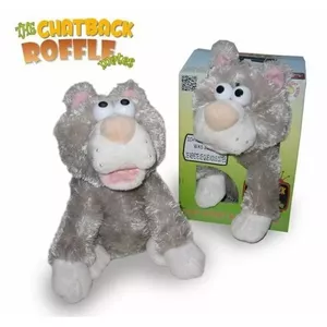 Roffle Mate Cat Interactive Plush Toy with Light Sensor