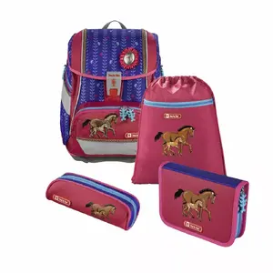 School backpack set 2-in-1 Step by Step "Lucky Horses" – 4-piece set