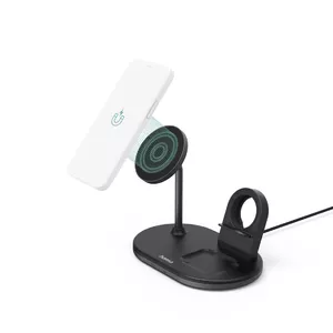 Беспроводное зарядное устройство Hama MagCharge Multi Черное AC Быстрая зарядка Наушники Смартфон Часы