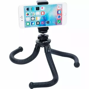 Statīvs YENKEE Universal flexible tripod 3 in 1 YSM 301 BK — universāls elastīgs turētājs tālrunim, fotokamerai un action kamerai