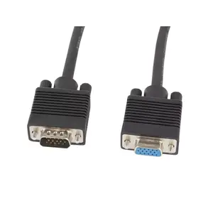 VGA kabelis LANBERG CA-VGAC-10CC-0030-B+ 3 m — VGA (D-Sub) uz VGA (D-Sub), melns
