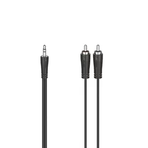 Аудиокабель Hama 00205109 0.75м 3.5мм 2xRCA Черный