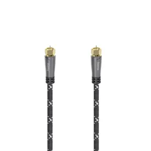 Коаксиальный кабель Hama 00205077 1.5 м F Черный Серый