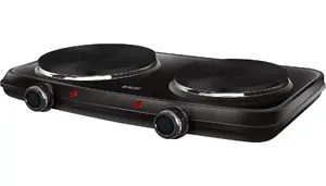Hob SENCOR SCP 2254BK-EUE4 — sealed plate countertop, 2 cooking zones, 2500 W, 480×280×82 mm, rotary controls