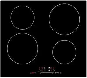 Built-in induction hob MPM 60-IM-05, 55 cm, 4 zones, black, touch control, glass surface