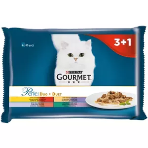 Влажный корм для кошек Gourmet Perle Adult 4 x 85 г — кролик, влажный, белок 12.5%, жир 2.5%
