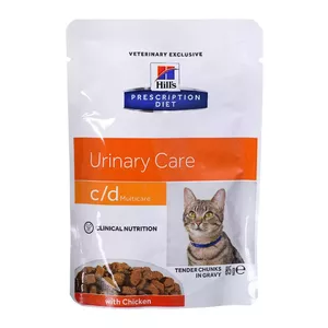 Mitrā barība kaķiem HILL'S PRESCRIPTION DIET Feline c/d Multicare ar vistu 85 g