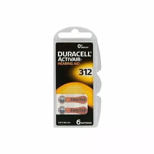 Duracell A312 cinka‑gaisa pogas baterijas, 6 gab. Photo 1