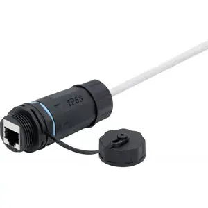 Electronic connector cap Exertis Connect 620645, black, IP67, operating temp -10–60°C, width 68 mm, 1 pc