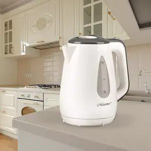 Электрический чайник Maestro MR031 — 1,7 л, 2200 Вт, серо‑белый, пластиковый корпус