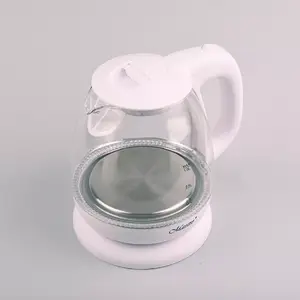 Electric kettle Maestro MR-055 White — 1 L, 1100 W, glass housing, backlight, water level indicator