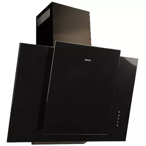 Sienas tvaika nosūcējs AKPO WK-4 MIRT ECO — 450 m³/h, melns, LED, izplūde/recirkulācija