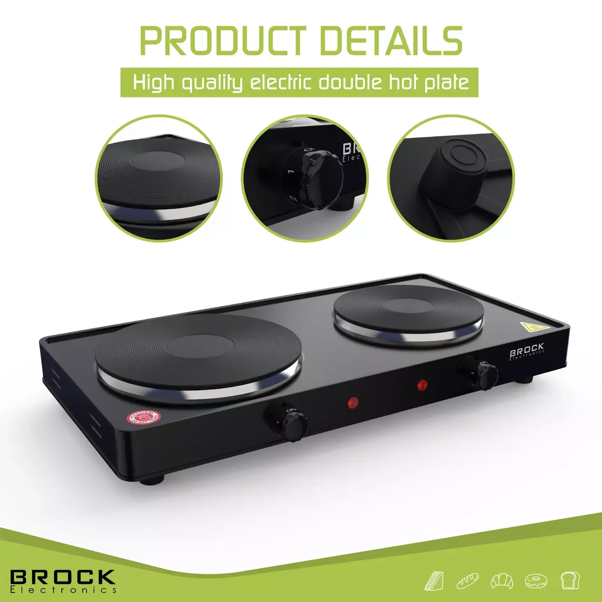 Электрическая плитка BROCK EP 200 BK Photo 11