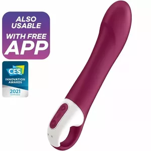 Вибратор Satisfyer BIG HEAT GSPOT, силиконовый, водонепроницаемый, вес 0.445 кг