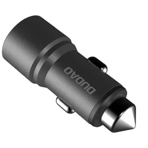 DuDao R5 Kompakts Universāls Auto DC 12-24V Divu USB Ligzdu 2.4A Adaptīvs Ātrs Lādētājs Melns