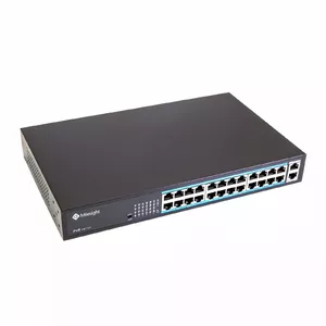 PoE šķērsavienotājs Milesight MS-S0224-GL 24 porti, kopējā jauda 400W