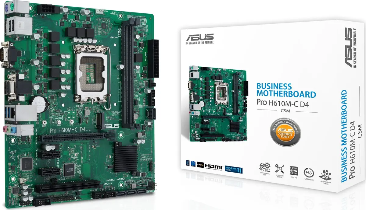 Pamatplate Asus PRO H610M-C D4-CSM Intel