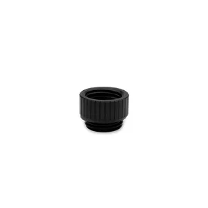 Fitting by ek water blocks, model 3831109827529 — brass, black, height 7 mm, diameter 16.5 mm