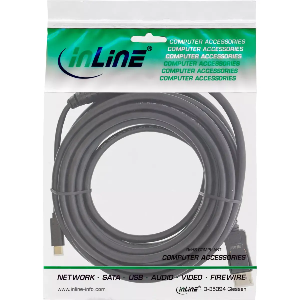 InLine USB Display Cable USB-C male to DisplayPort male Photo 3