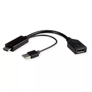 ROLINE 12.03.3147 видео кабель адаптер 0.15 м HDMI + USB DisplayPort