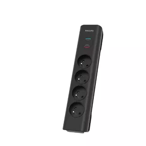 Strāvas aizsargierīce Philips SPN7040BA/60 6 AC kontaktligzdas 600 J 2 m Melna