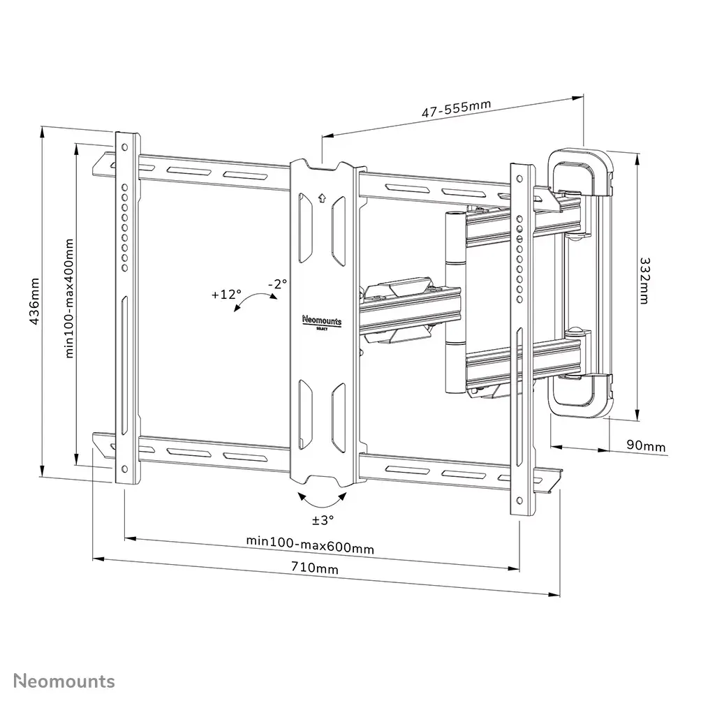 Neomounts TV sienas stiprinājums WL40S-850BL16 Photo 20