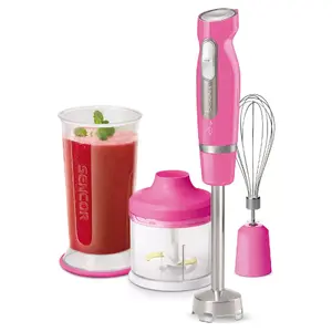 Sencor SHB 4468RS-EUE3 Immersion Blender 1000 W with 0.7 L Bowl, Pink and Stainless Steel