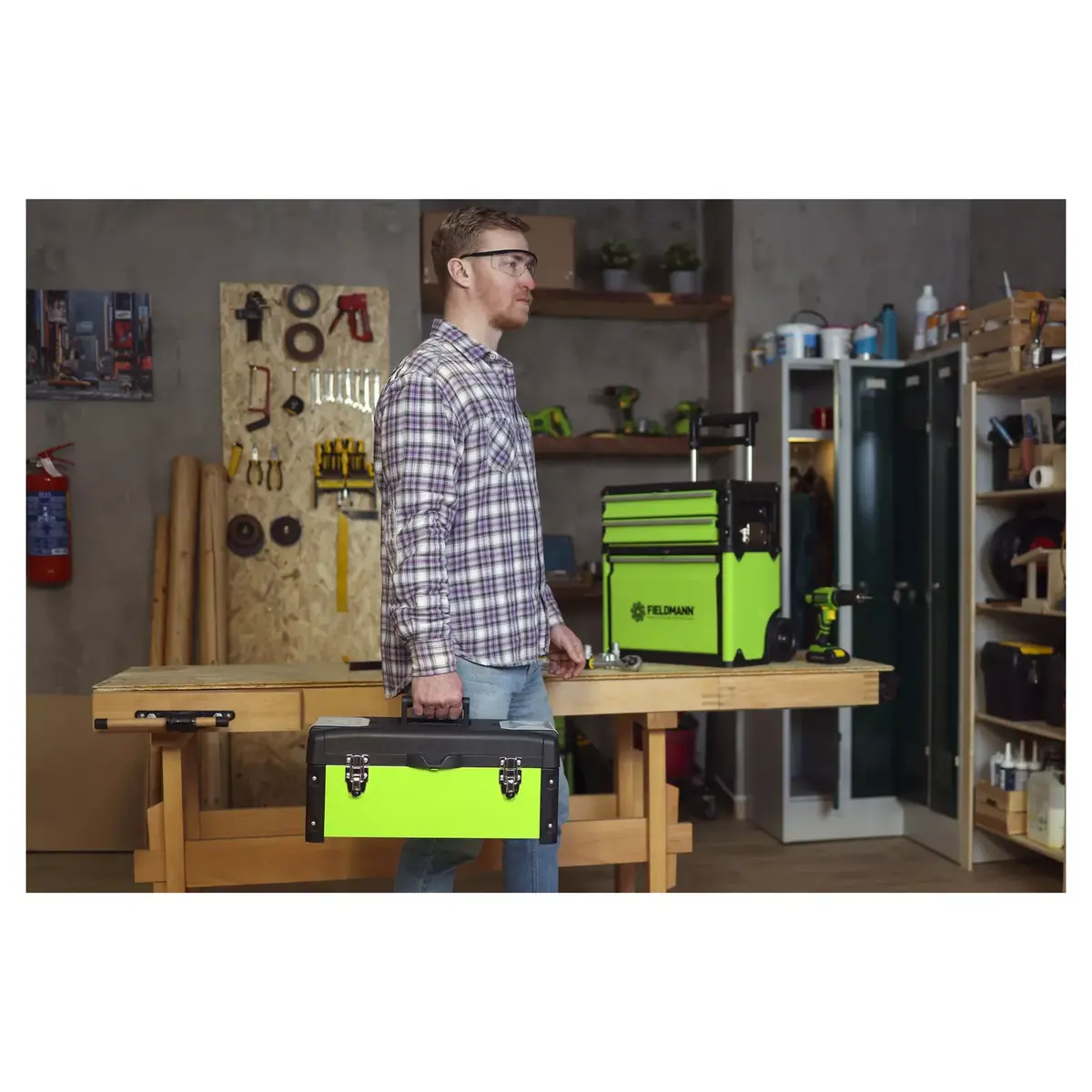 Tool box Fieldmann FDN 4150 — metal 520×320×721 mm Photo 6