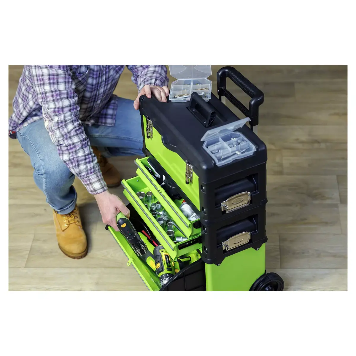 Tool box Fieldmann FDN 4150 — metal 520×320×721 mm Photo 8