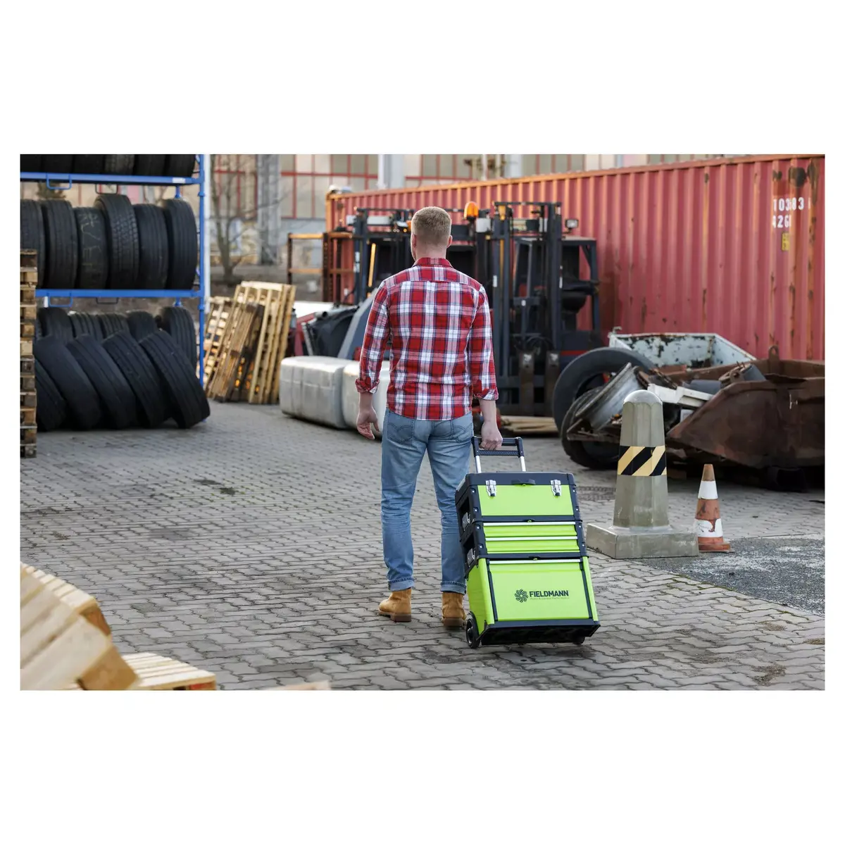 Tool box Fieldmann FDN 4150 — metal 520×320×721 mm Photo 11