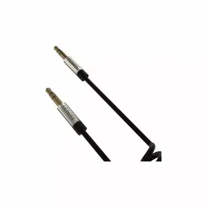 AUX audio kabelis YENKEE YCA 402 BSR 3,5 mm vīrietis–vīrietis, 2 m, metāla kontakti