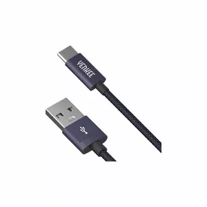 USB A uz USB C kabelis 1 m YENKEE YCU 301 BE, 1 m garums, datu un uzlādes kabelis
