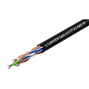 Lanview LVN122151 networking cable Black 305 m Cat6 U/UTP UTP 10000 Mbit/s