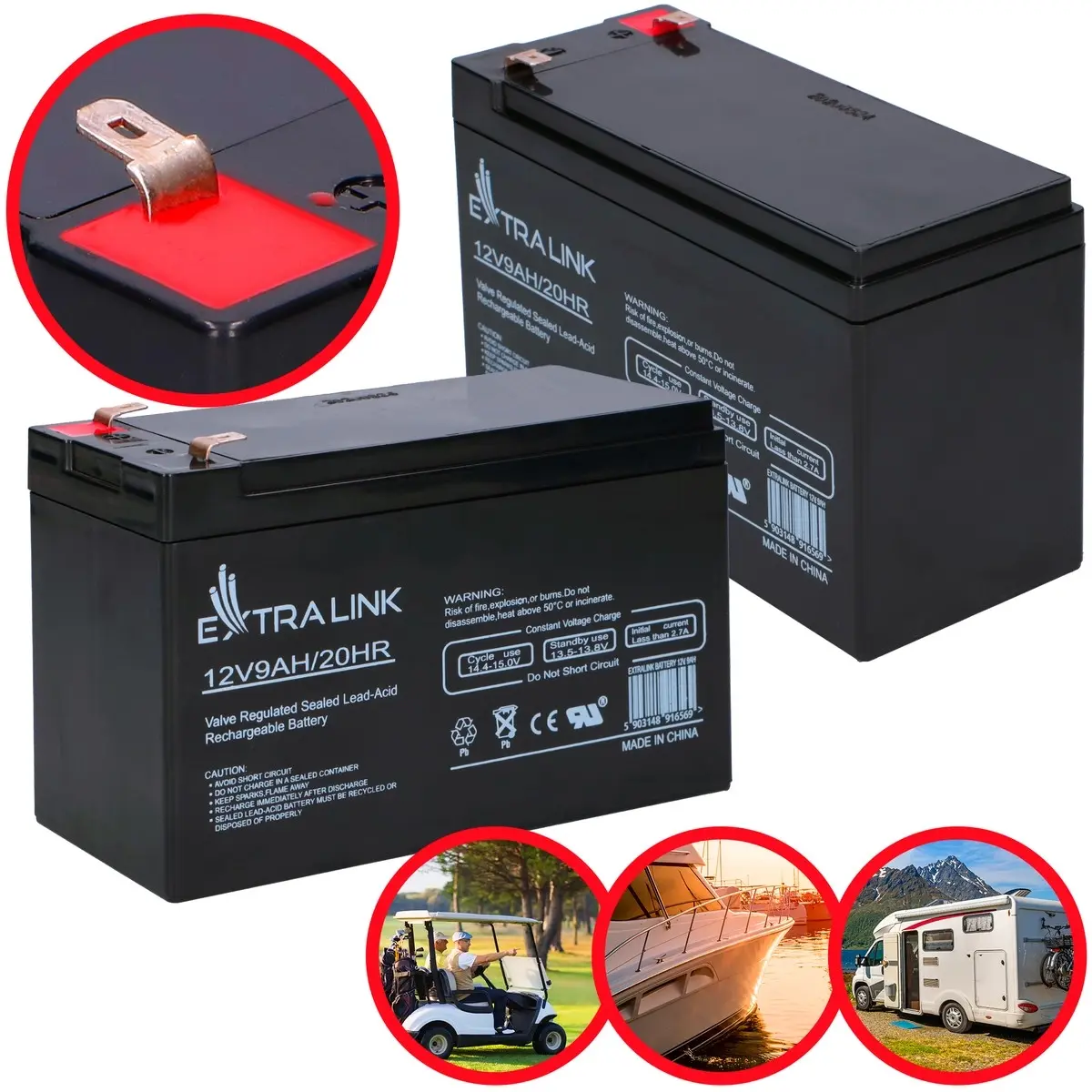 Extralink AGM 12V 9Ah Battery Photo 22