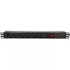 Электрическая розетка Extralink 19" 1U 7 SOCKET EU TYPE POWER PDU WITH SWITCH Photo 3