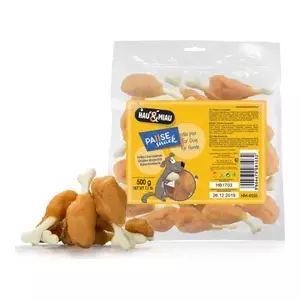 Chicken drumsticks for dogs and cats, hau & miau, 500 g pack