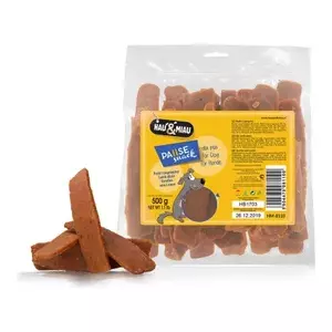 Wet dog food hau & miau HAU & MIAU lamb slices 500 g, complete adult dog wet food