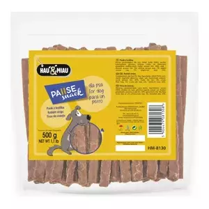 Wet pet food pouched hau & miau HAU & MIAU rabbit strips 500 g