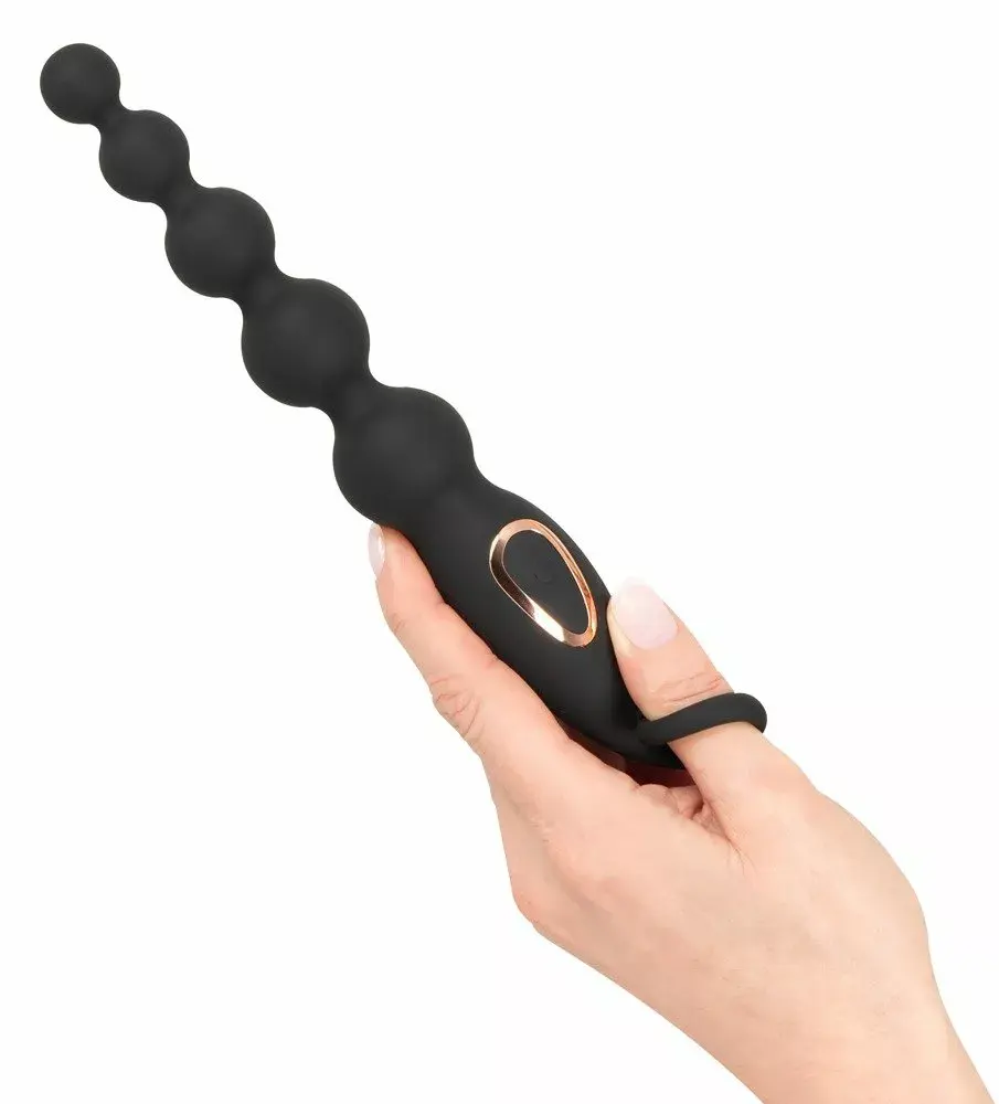 Анальные бусы ANOS Silicone Black — 7 режимов Photo 5