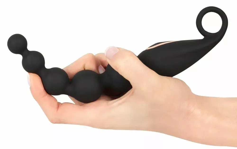 Анальные бусы ANOS Silicone Black — 7 режимов Photo 6