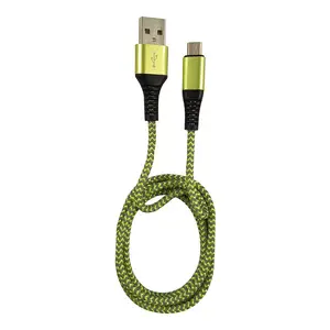 USB kabelis LC-Power LC-C-USB-MICRO-1M-7 1m USB A Micro-USB B Zaļš Pelēks