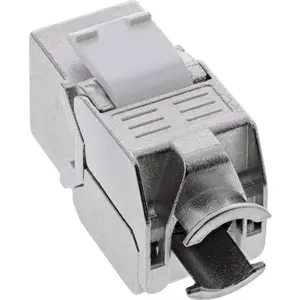 InLine RJ45 Keystone Jack Snap-In module Cat.8.1 Flat Metallic 1 pc