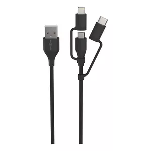 Ansmann Cable USB to 3in1 120cm Black Micro-USB B